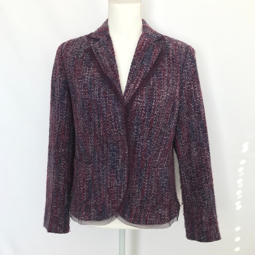 Coldwater Creek Purple Tweed Blazer
